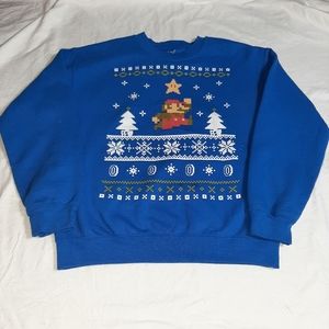 Super Mario Bros. Ugly Tacky Holiday Christmas sweatshirt Medium